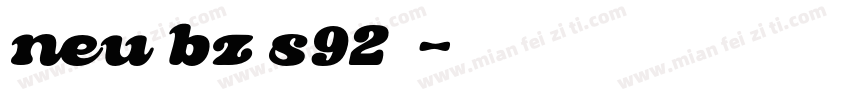 neu bz s92字体字体转换